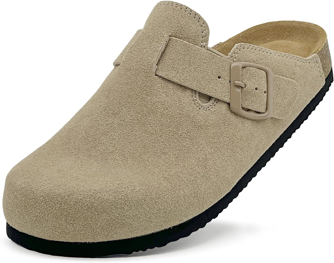 

Детские замшевые сабо, босоножки для мальчиков и девочек, с пробковой стелькой, тапочки на липучке для малышей, для дома и улицы, милые сандалии с классической регулируемой пряжкой Xinlanlin, хаки