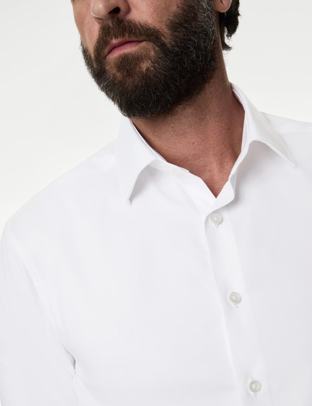 

Рубашка Slim Fit Luxury из хлопкового твила Marks & Spencer SARTORIAL, белый