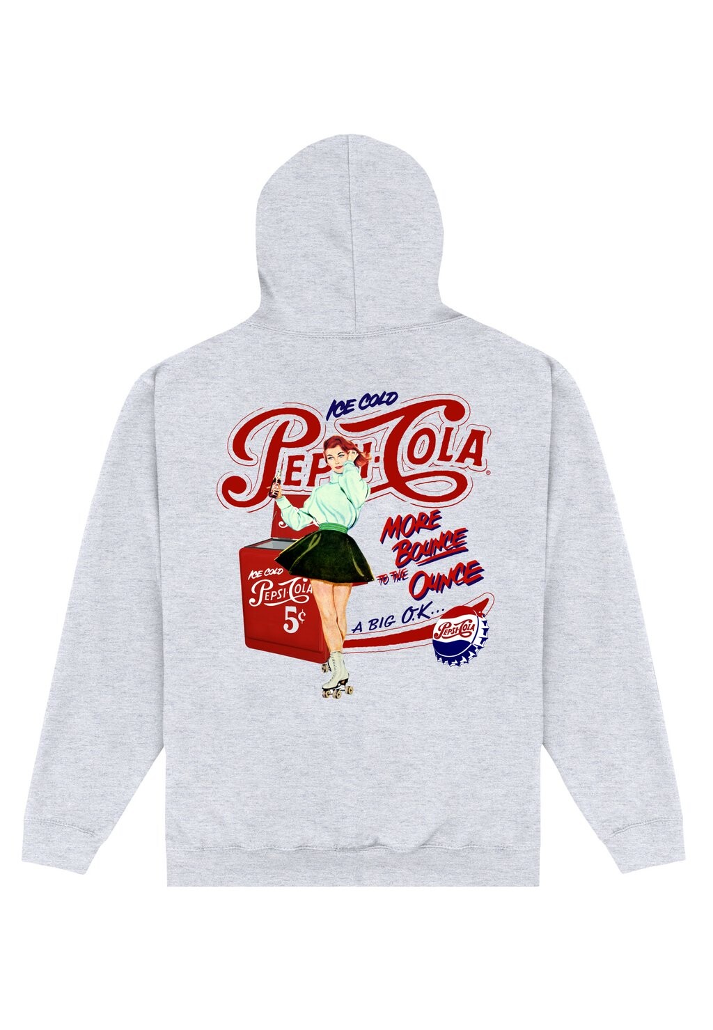 

Толстовка с капюшоном PEPSI COLA RETRO PRINT Henry Tiger, цвет Mottled Light Grey