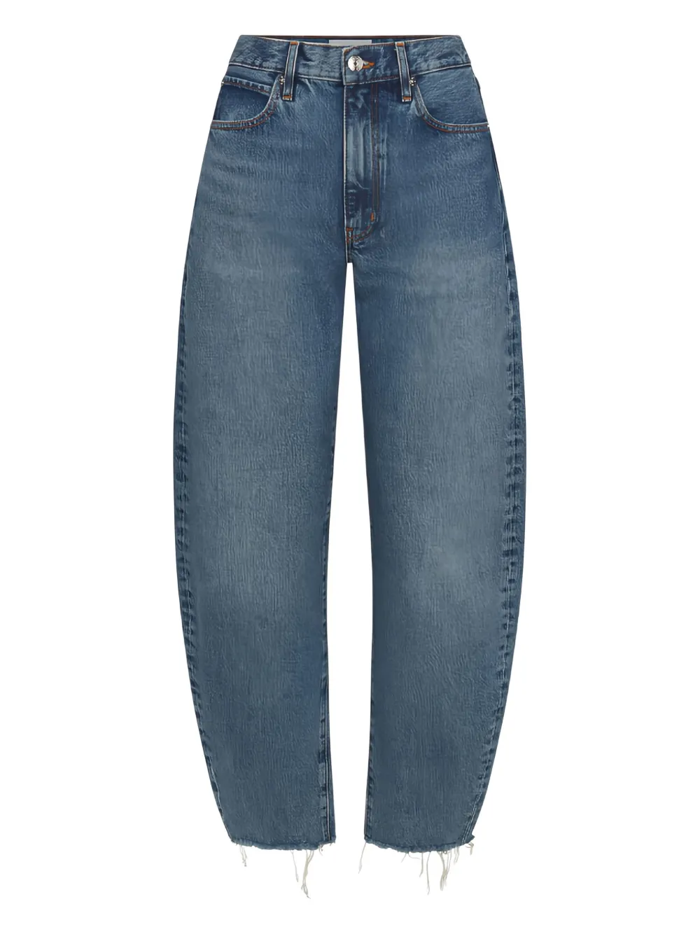 

Укороченные джинсы Bubble с необработанным краем Frame, синий