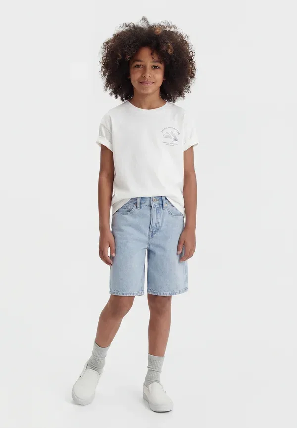 Шорты джинсовые свободные Gap, light wash, светло-голубой