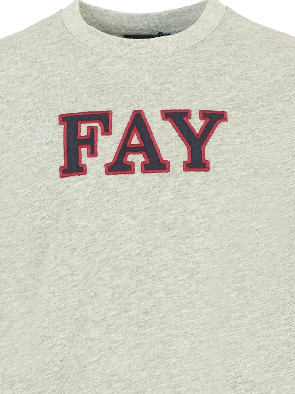 Футболка с логотипом и длинными рукавами Fay Kids, серый — фото 3