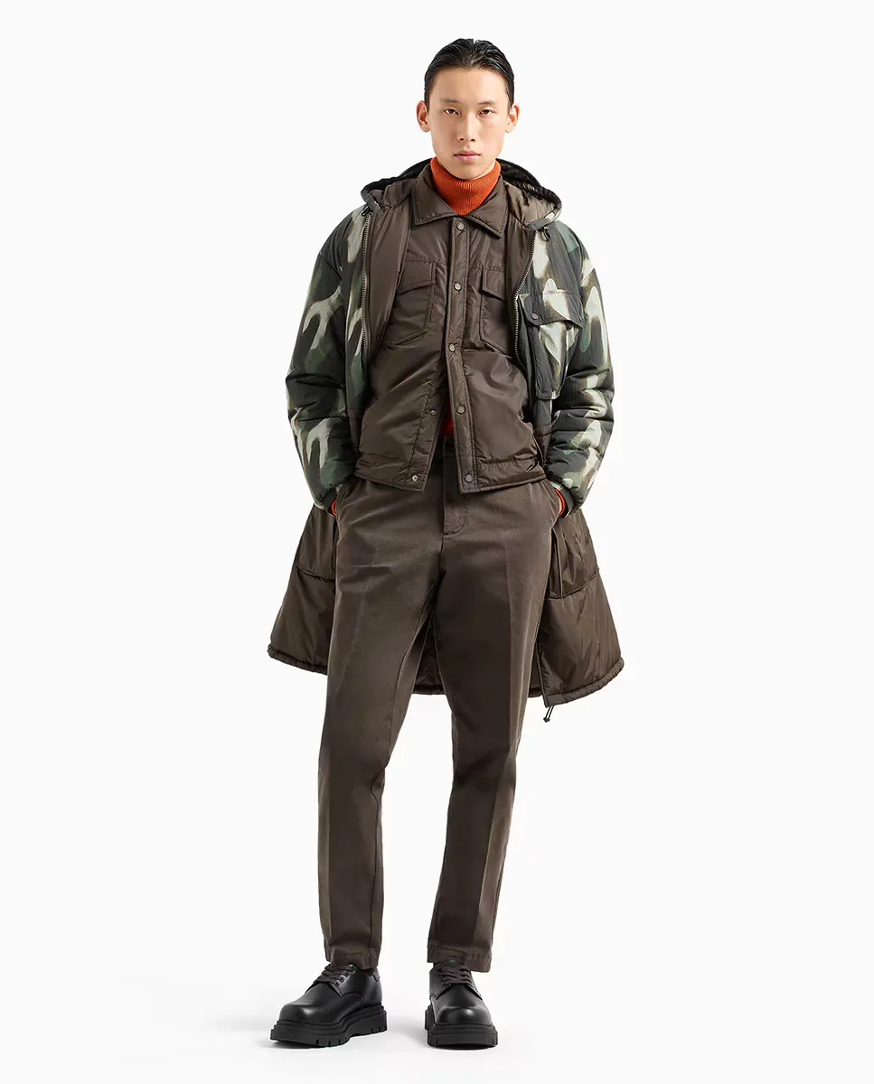 

Мужские брюки-чиносы из эластичного твила Armani Exchange, черный