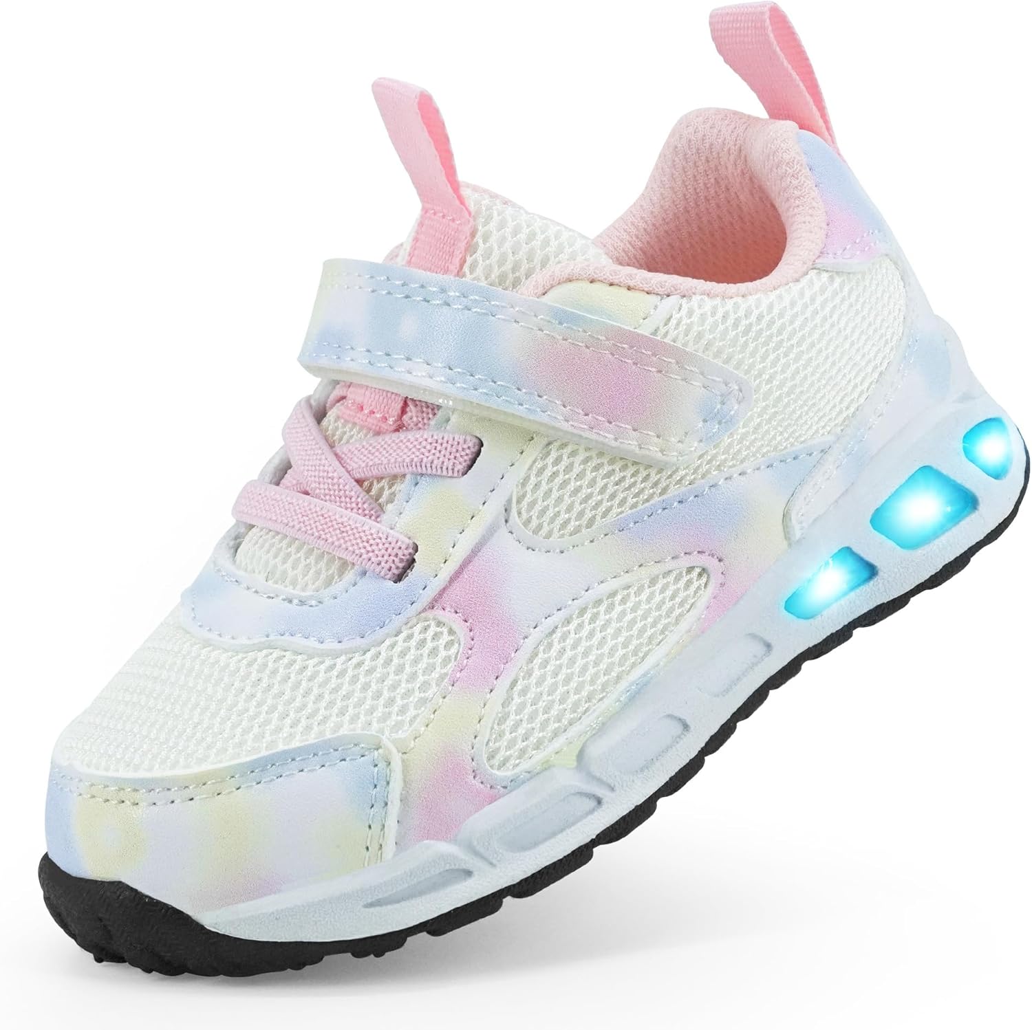 

Детские кроссовки Floranate с подсветкой для мальчиков и девочек, светящиеся LED, легкие для прогулок и тенниса, для малышей и маленьких детей, белый