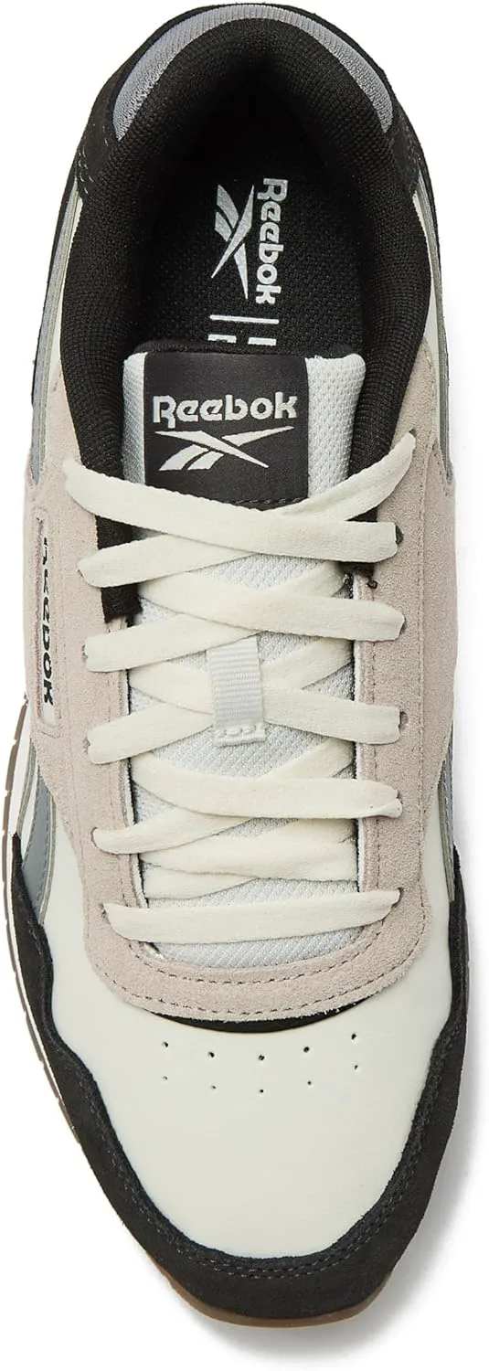 Мужские кроссовки Reebok Glide - черные или белые теннисные туфли, размеры с 7 по 15, белый/черный — фото 4