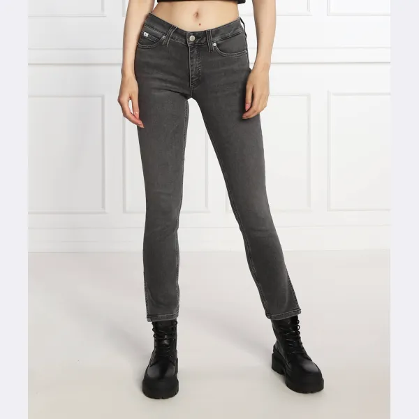 

Джинсы скинни середина рассмеялась Calvin Klein, серый