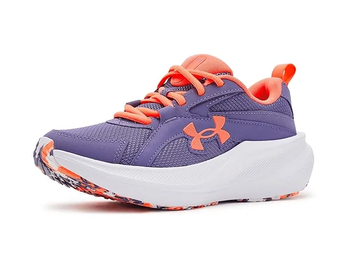 Кроссовки Charged Assert 11 Under Armour Kids, Purple Luxe/Electric Tangerine/Electric Tangerine