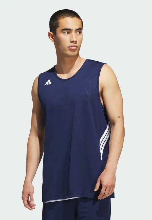Топ баскетбольный Adidas Performance 3G speed reversible, темно-синий с белым