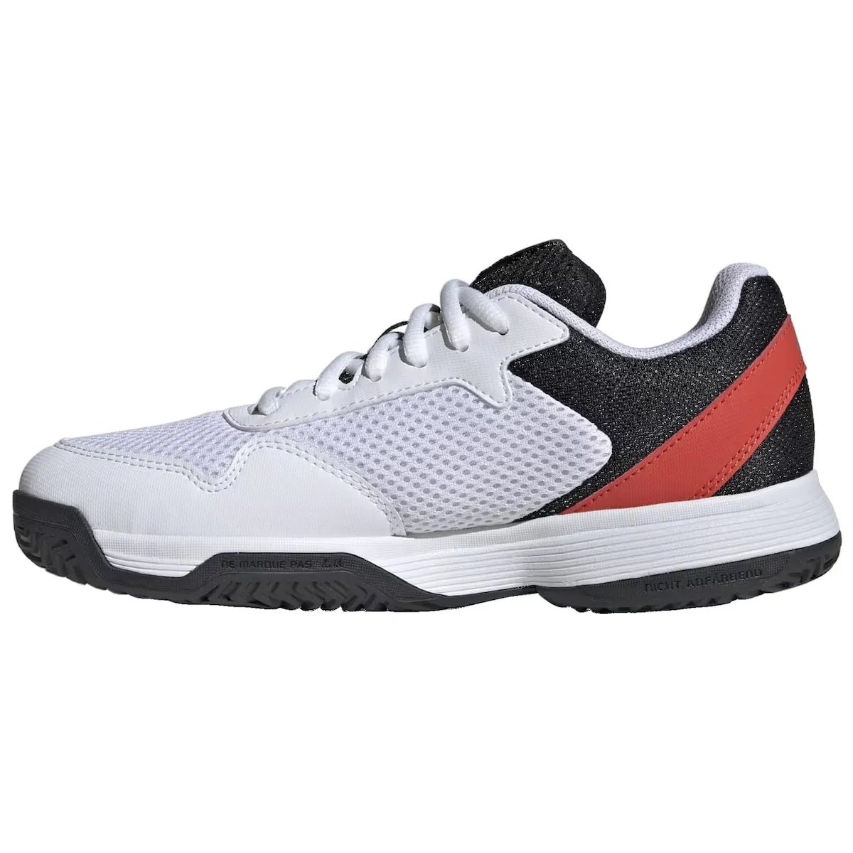 Детская теннисная обувь COURTFLASH Adidas, черный/белый — фото 4