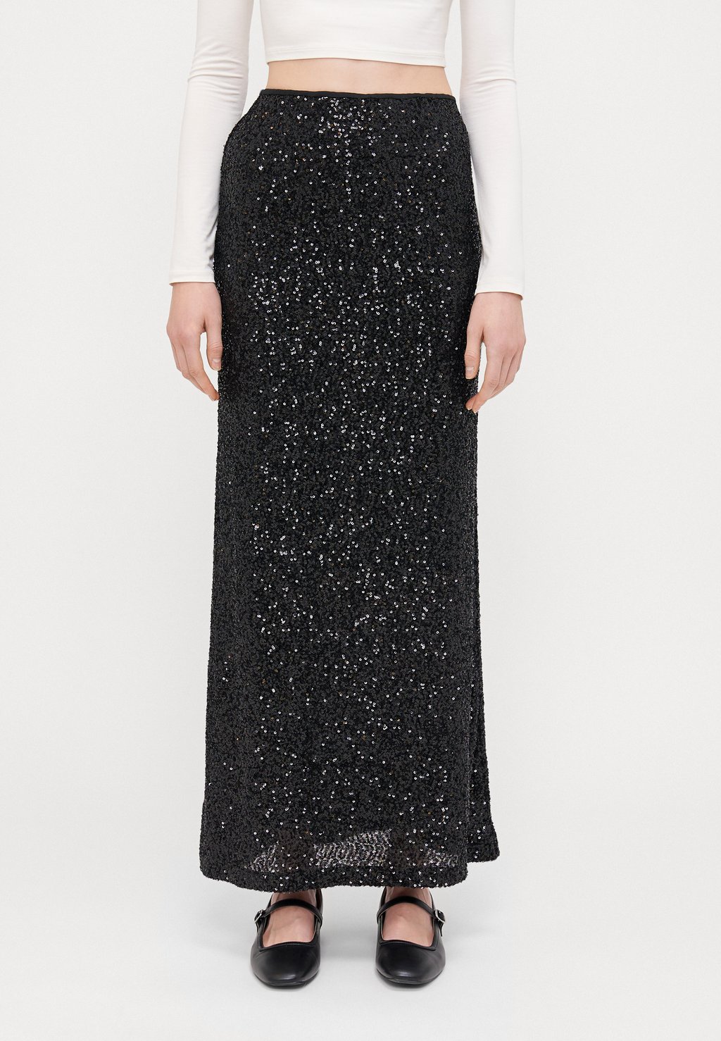 

Юбка макси SEQUIN SKIRT Gina Tricot Tall, черный