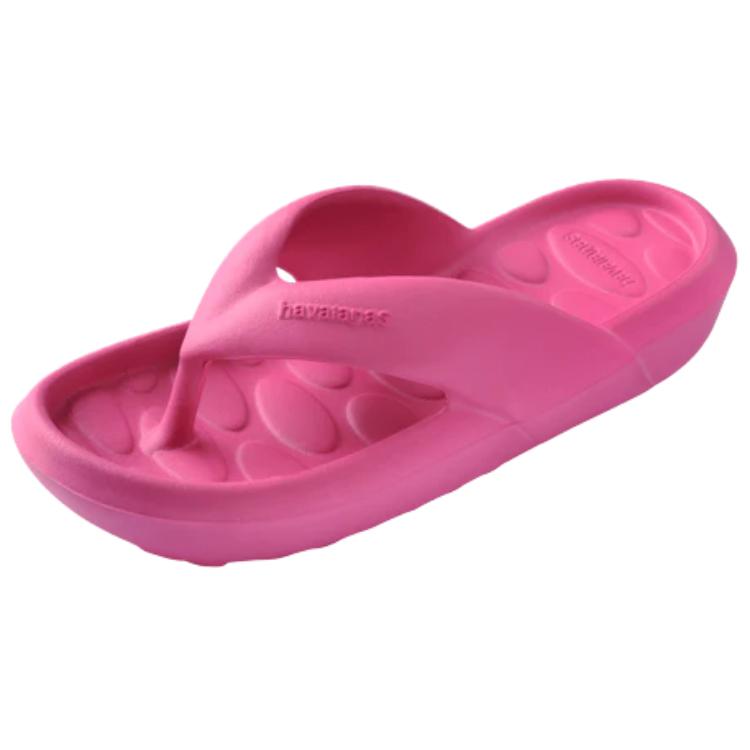 Havaianas Женские шлепанцы из износостойкой нескользящей ткани, розово-красные
