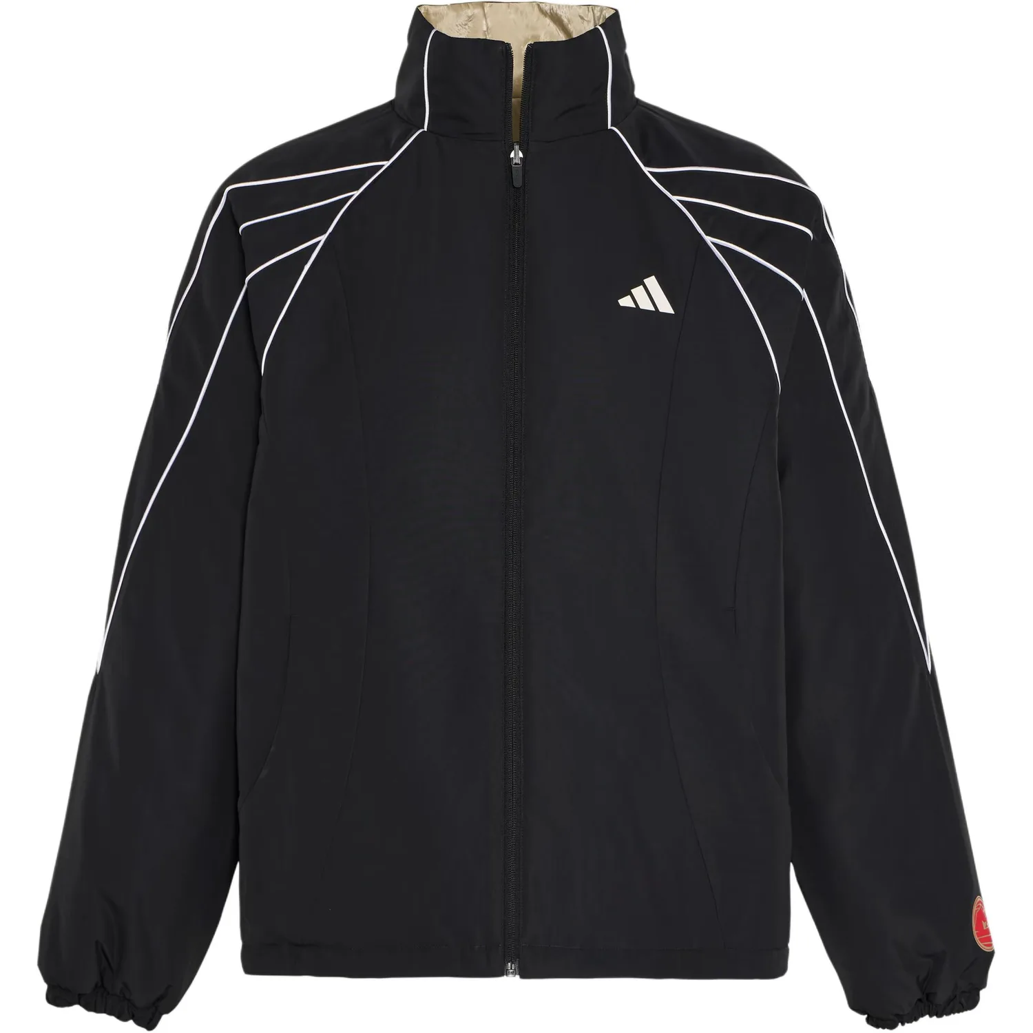 Пуховик для баскетбола мужской Adidas, Black/Miracle Gold