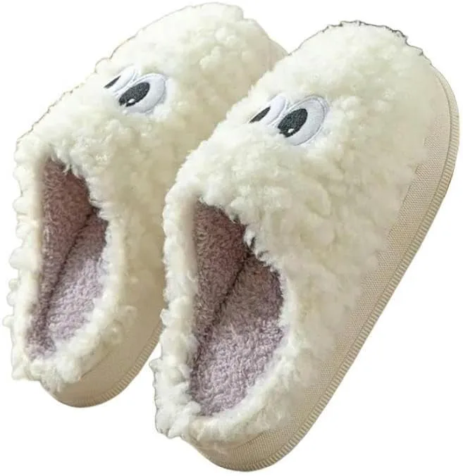 

Зимние тапочки KOSTEN для мужчин и женщин, хлопковые тапочки, можно носить на улице осенью и зимой, белый