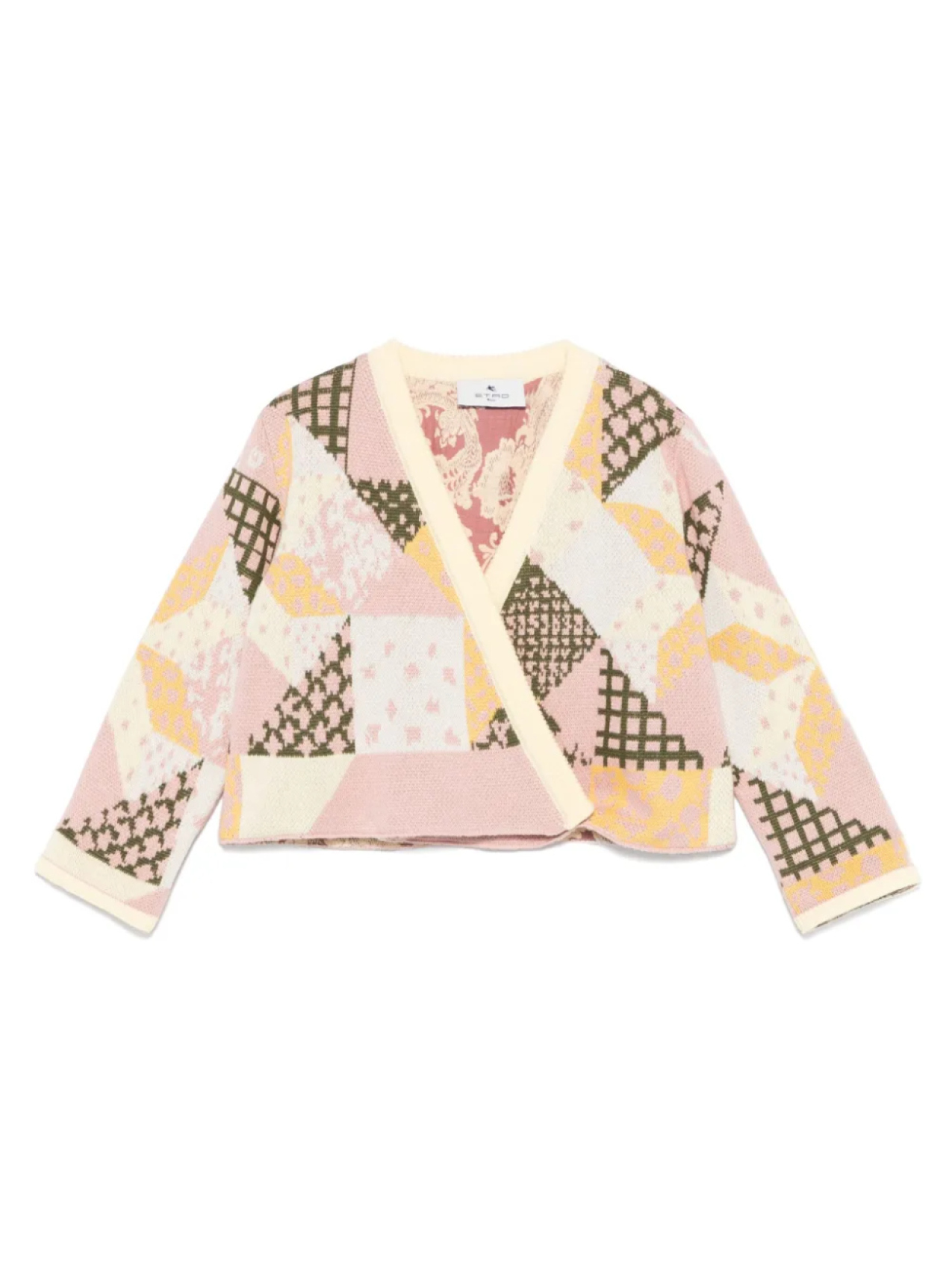 

ETRO KIDS жаккардовый кардиган с узором, желтый