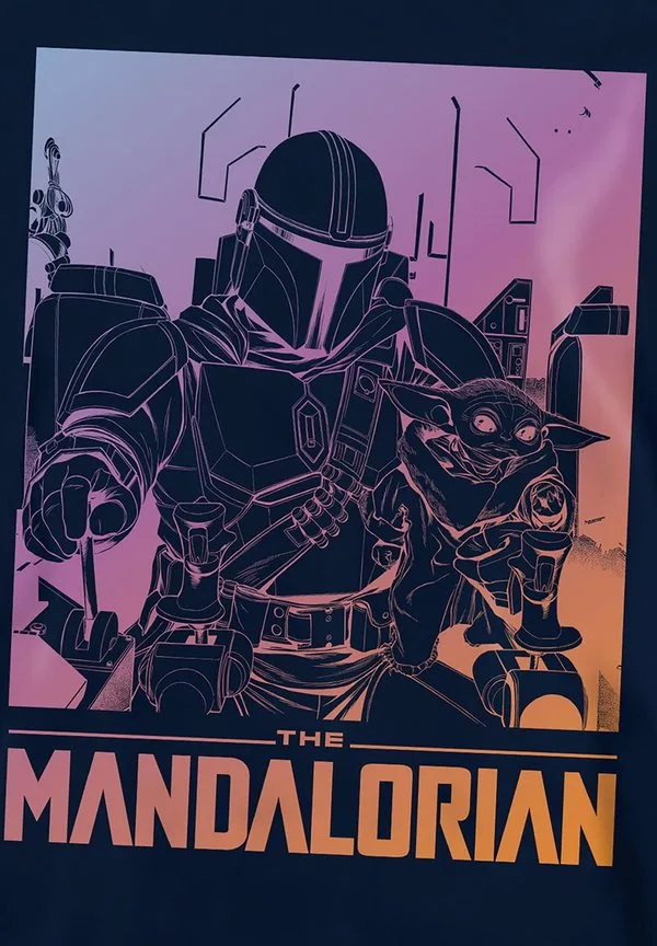 Худи с градиентным рисунком «звездные войны: мандалорец - малыш» Star Wars, Dark Blue — фото 3