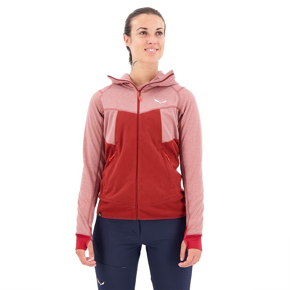 

Худи Salewa Puez Hybrid Polarlite, красный