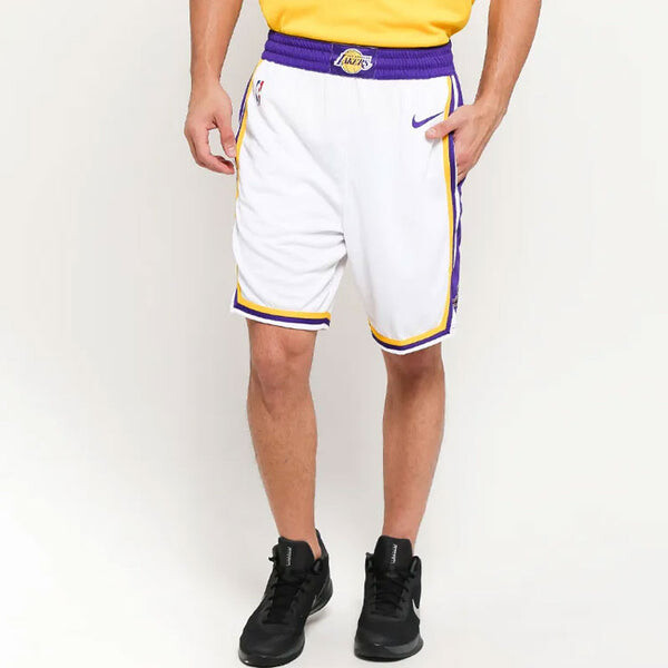 Шорты nba association edition sw fan edition lakers баскетбольные шорты Nike, белый — фото 4