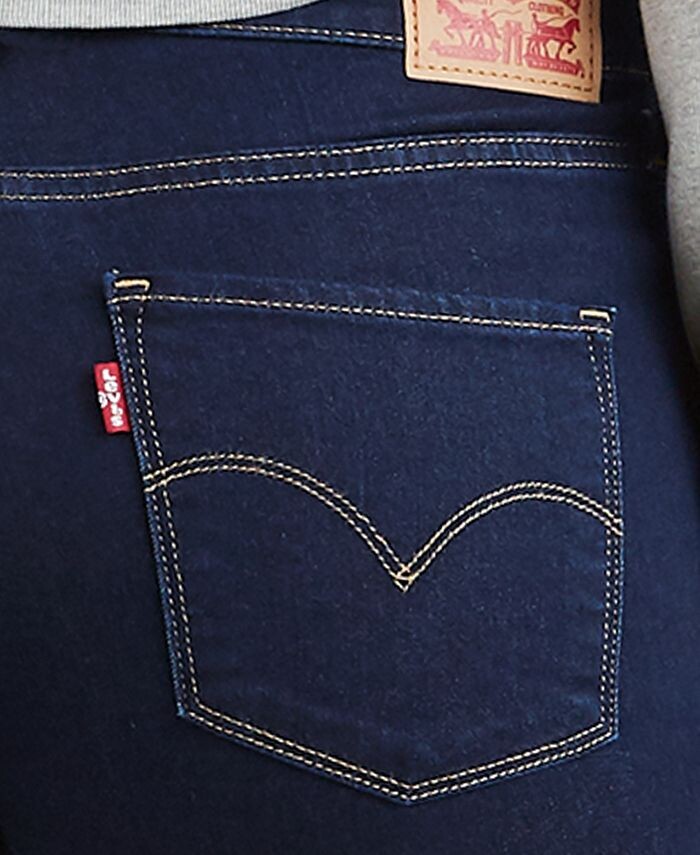 Женские джинсы Levi's 311 Mid Rise Shaping Skinny, темно-синий — фото 4
