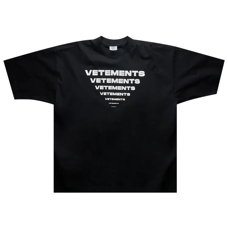 

Футболка Vetements Pyramid Logo 'Black', черный