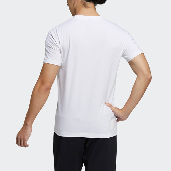 Футболка wj t gfx logo series printing sports round neck short sleeve white Adidas, белый — фото 4
