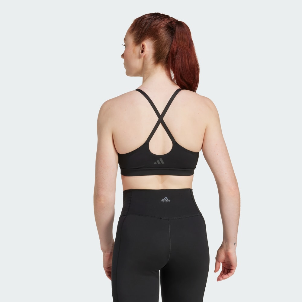 Спортивный бюстгальтер Adidas All Me Light Support Bra, черный — фото 2