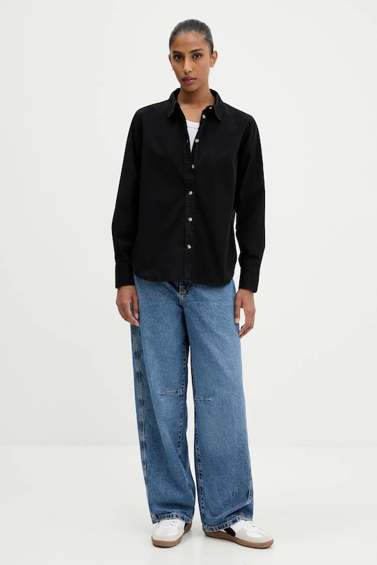 

Хлопковая рубашка Guess Jeans, черный