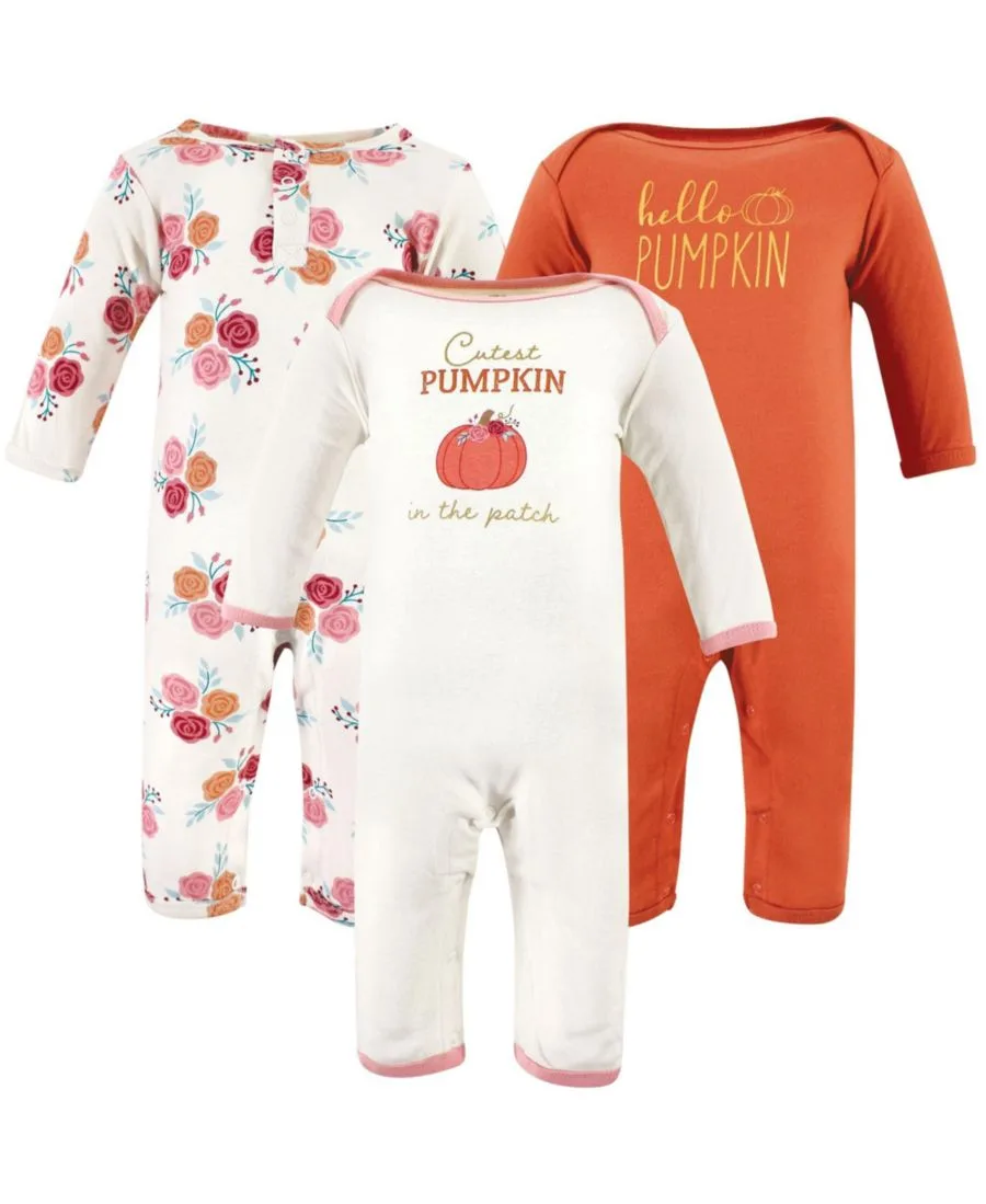 Мягкий хлопковый комбинезон для девочек Hudson Baby, Cutest Pumpkin