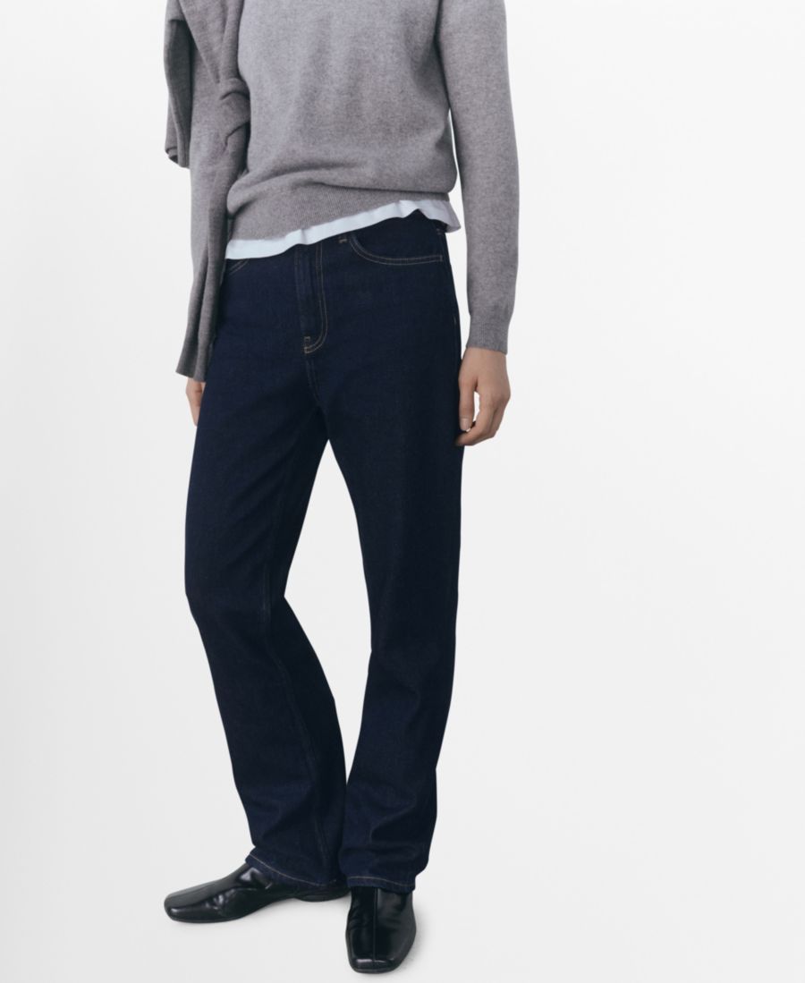 

Женские прямые джинсы Matilda Rinse Wash MANGO, Open Blue