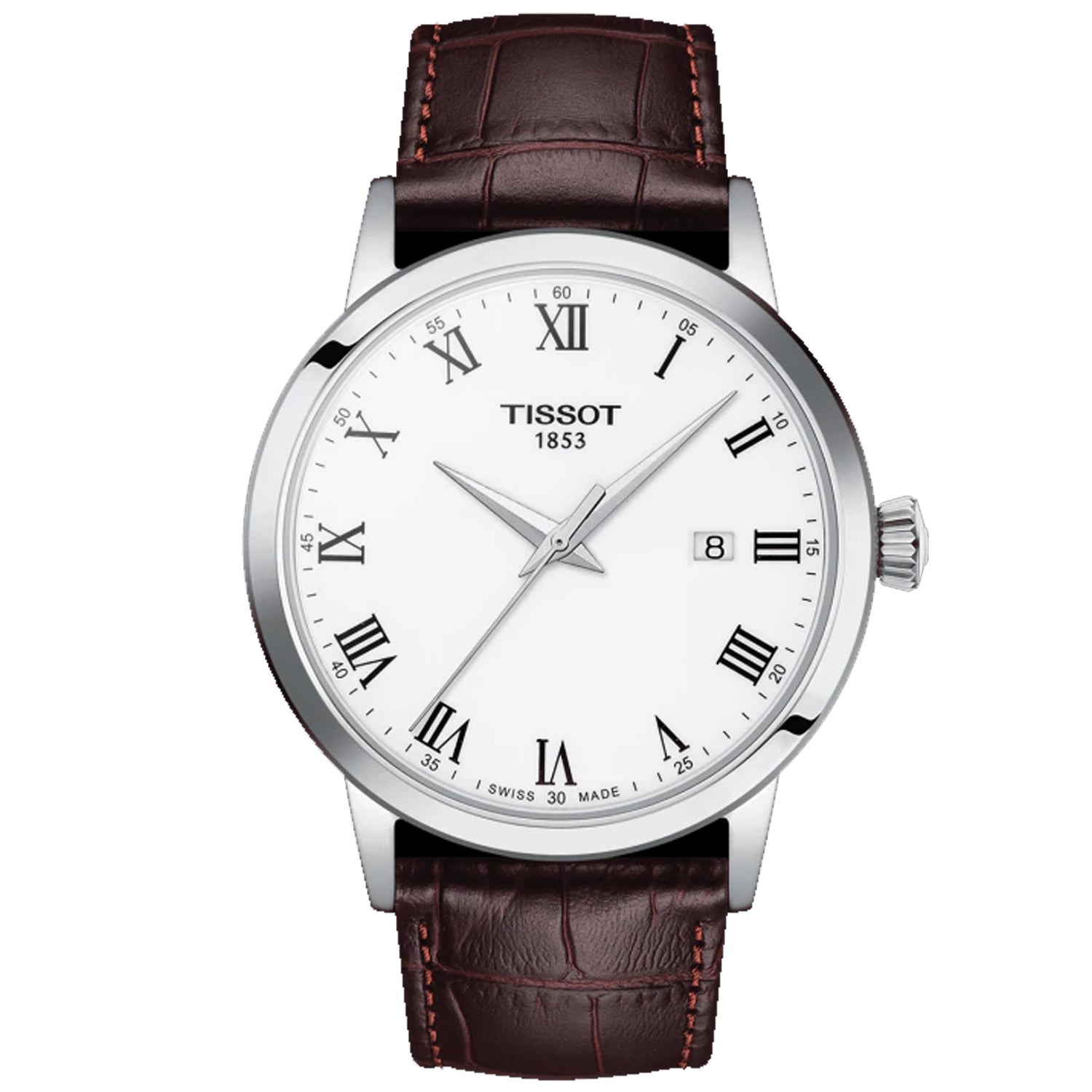 

Мужские классические часы Tissot с белым циферблатом