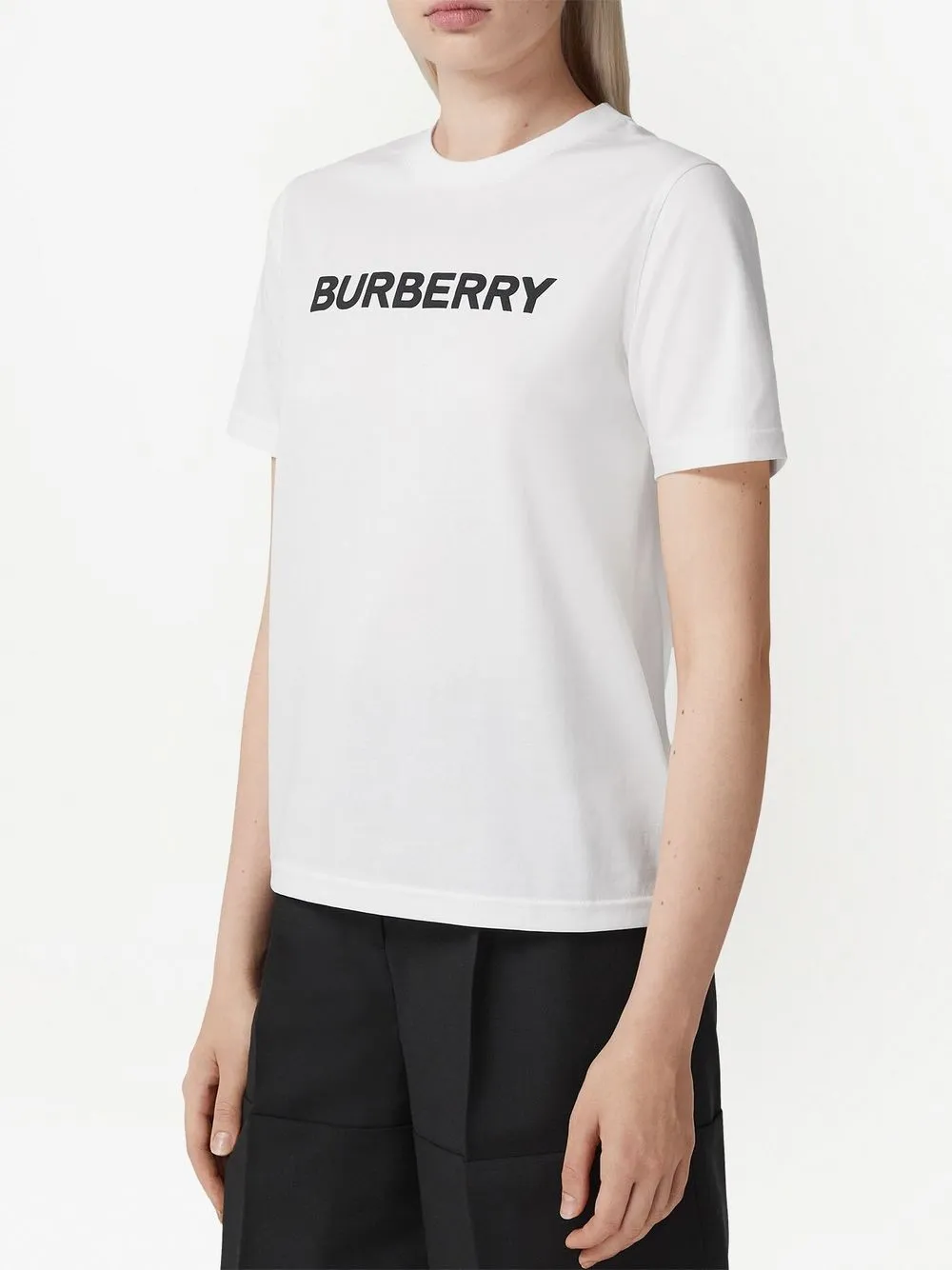 Футболка Burberry из органического хлопка с логотипом, белый — фото 3