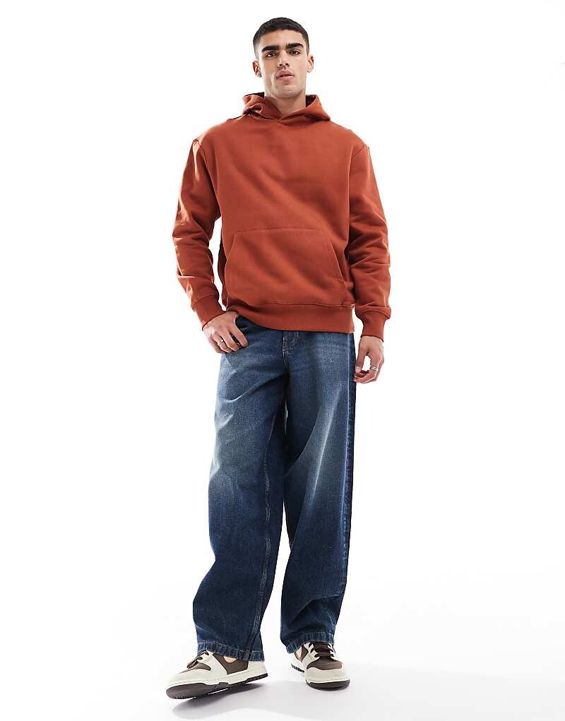 

ASOS DESIGN – Premium – худи oversize бордового цвета, 400 г/м²