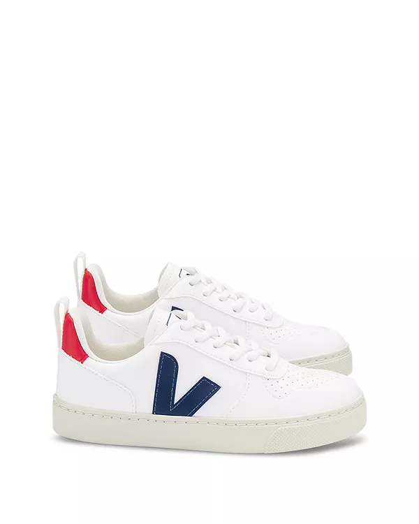 

Универсальные кроссовки v-10 на шнуровке - для малышей и детей младшего возраста. Veja, белый