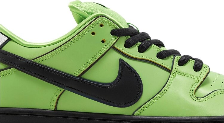Кроссовки The Powerpuff Girls x Dunk Low Pro SB QS 'Buttercup', зеленый — фото 2