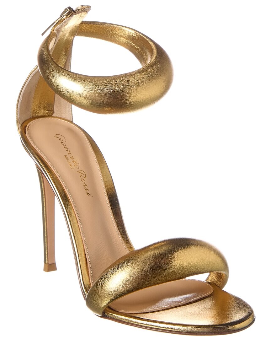 

Кожаные сандалии Gianvito Rossi Bijoux 105, желтый