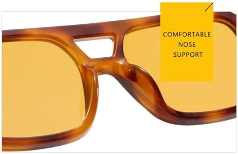 

Солнцезащитные очки в стиле ретро для женщин и мужчин, весна-лето, защита от УФ-излучения, модные винтажные прямоугольные очки с двойной перемычкой MTZJH, A4