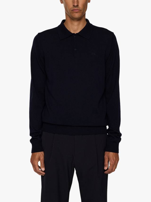 

Kai поло с длинным рукавом из мериносовой шерсти Regular Fit J.Lindeberg, Navy