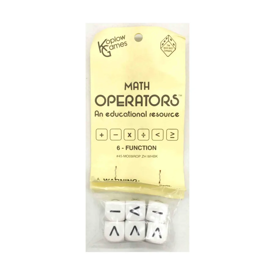 

d6 математических операторов (6 функций), Dice - Symbols, Functional & Unique Dice