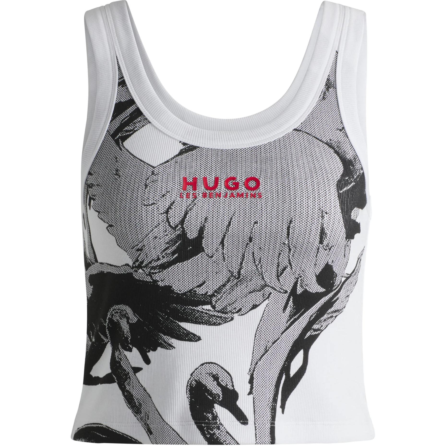 

Футболка майка Les Benjamins FW24 женская белая HUGO BOSS