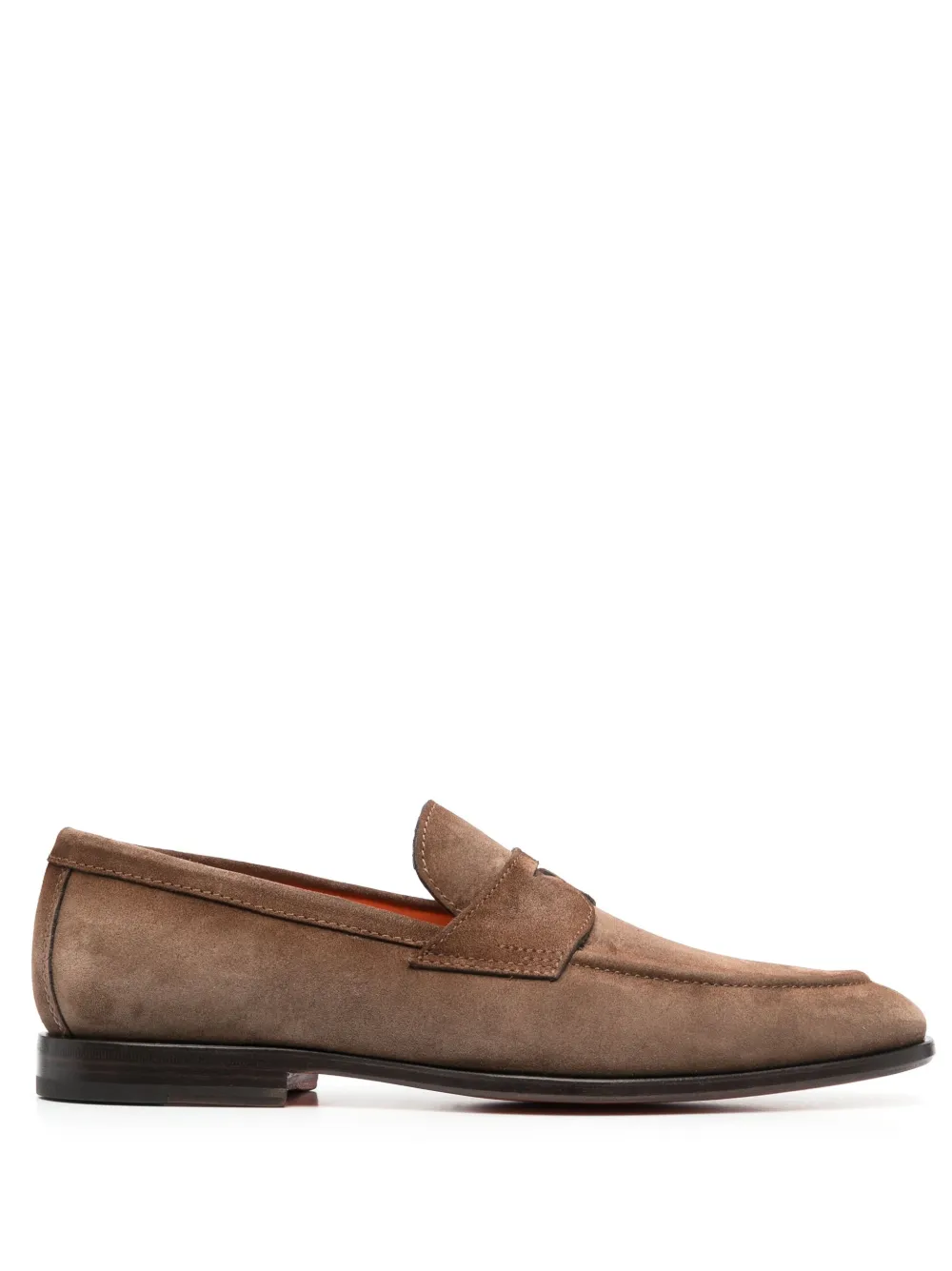 

Замшевые пенни-лоферы Santoni, коричневый