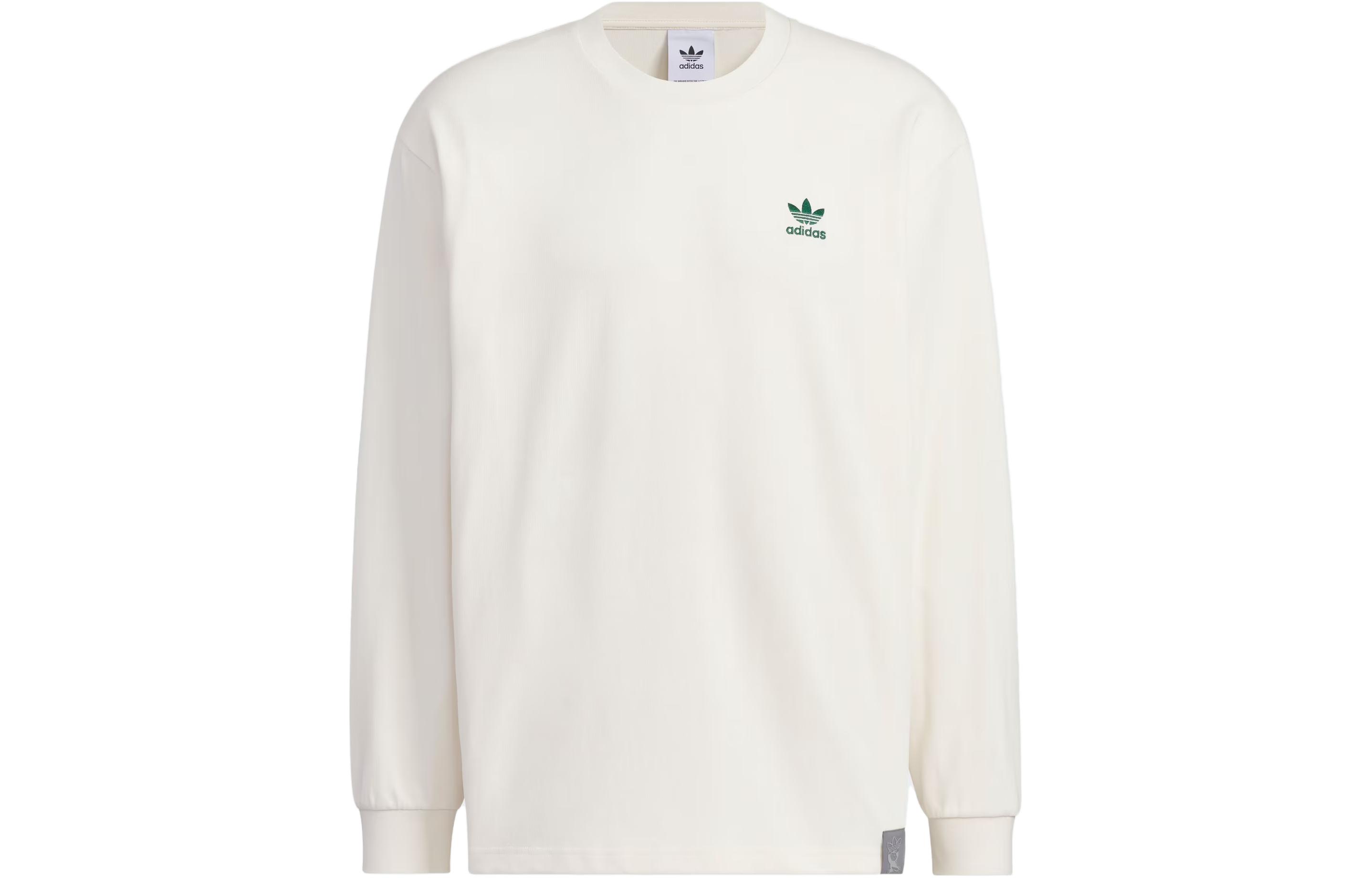 Футболка с рукавом дроп-шиoulder унисекс розовая белая Adidas Originals — фото 2