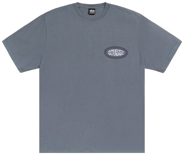 

Футболка Stussy Tile Oval Tee, окрашенная пигментом в цвет «Navy», Синий, Футболка Stussy Tile Oval Tee, окрашенная пигментом в цвет «Navy»