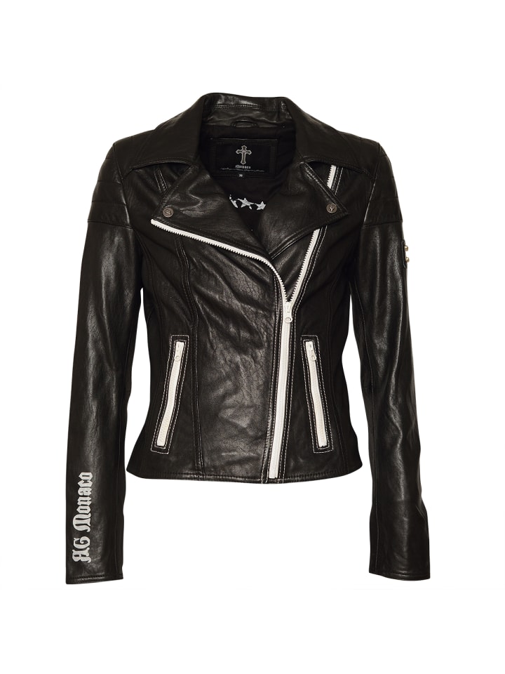 

Roberto Geissini Кожаная куртка Alla, черно-белая