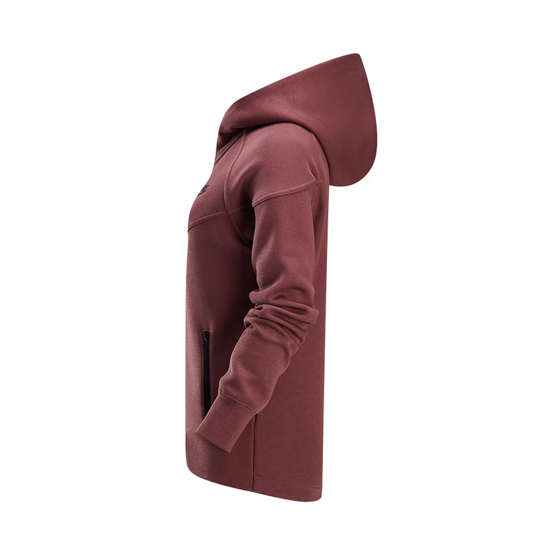 Спортивная одежда Tech Fleece Windrunner Женская Полная Молния Толстовка Nike, Красно-коричневый — фото 4