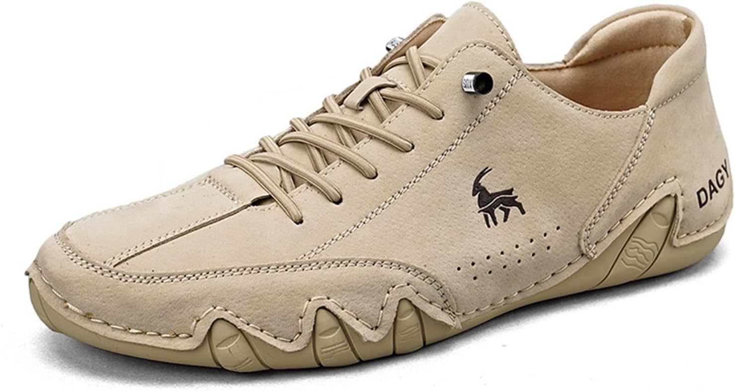 

Мужские повседневные лоферы без шнурков, удобные туфли на шнуровке, легкие, ручной работы, для прогулок на открытом воздухе, походов, кемпинга и вождения, на все сезоны Generic, коричневый