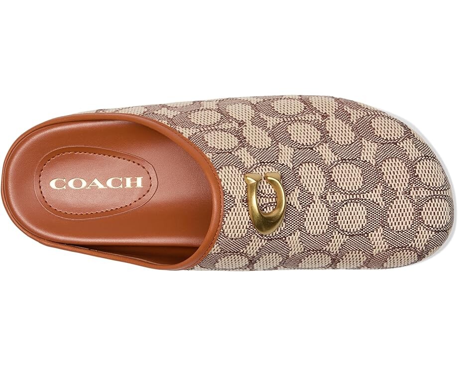 Шлепанцы COACH Hadley Slipper, цвет Cocoa/Burnished Amber — фото 2
