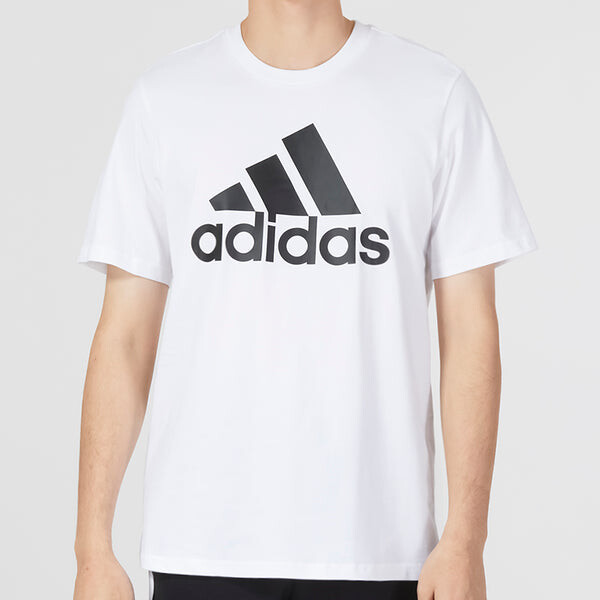 Футболка Essentials одинарный джерси большой логотип футболка Adidas, белый — фото 3