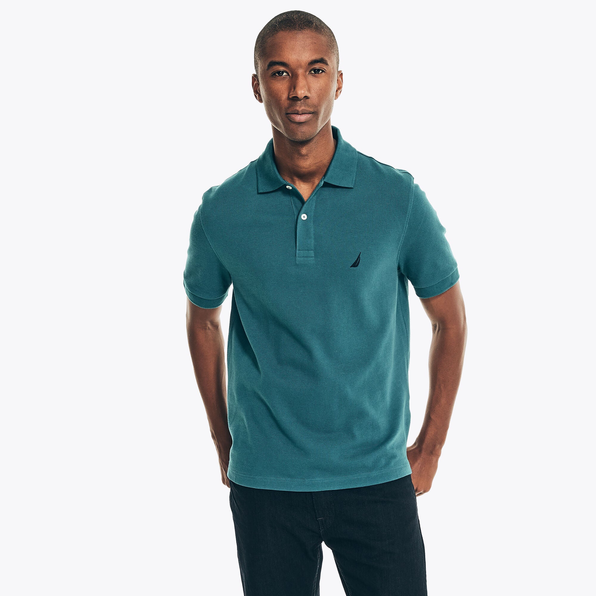 

Мужская футболка-поло классического кроя Nautica, цвет nrf blue coral