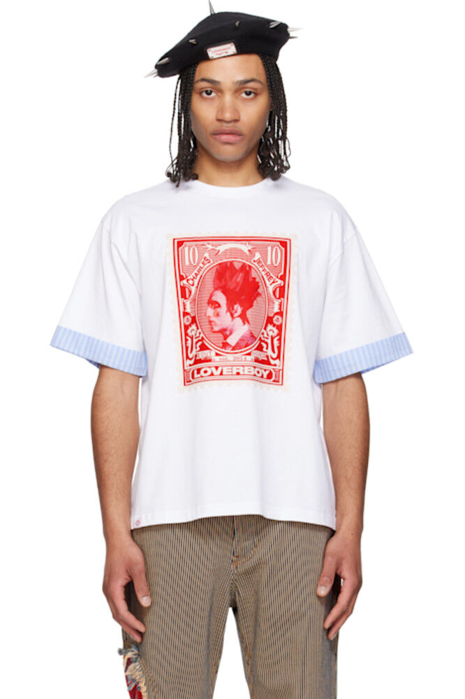 

Белая футболка с отворотом Charles Jeffrey LOVERBOY