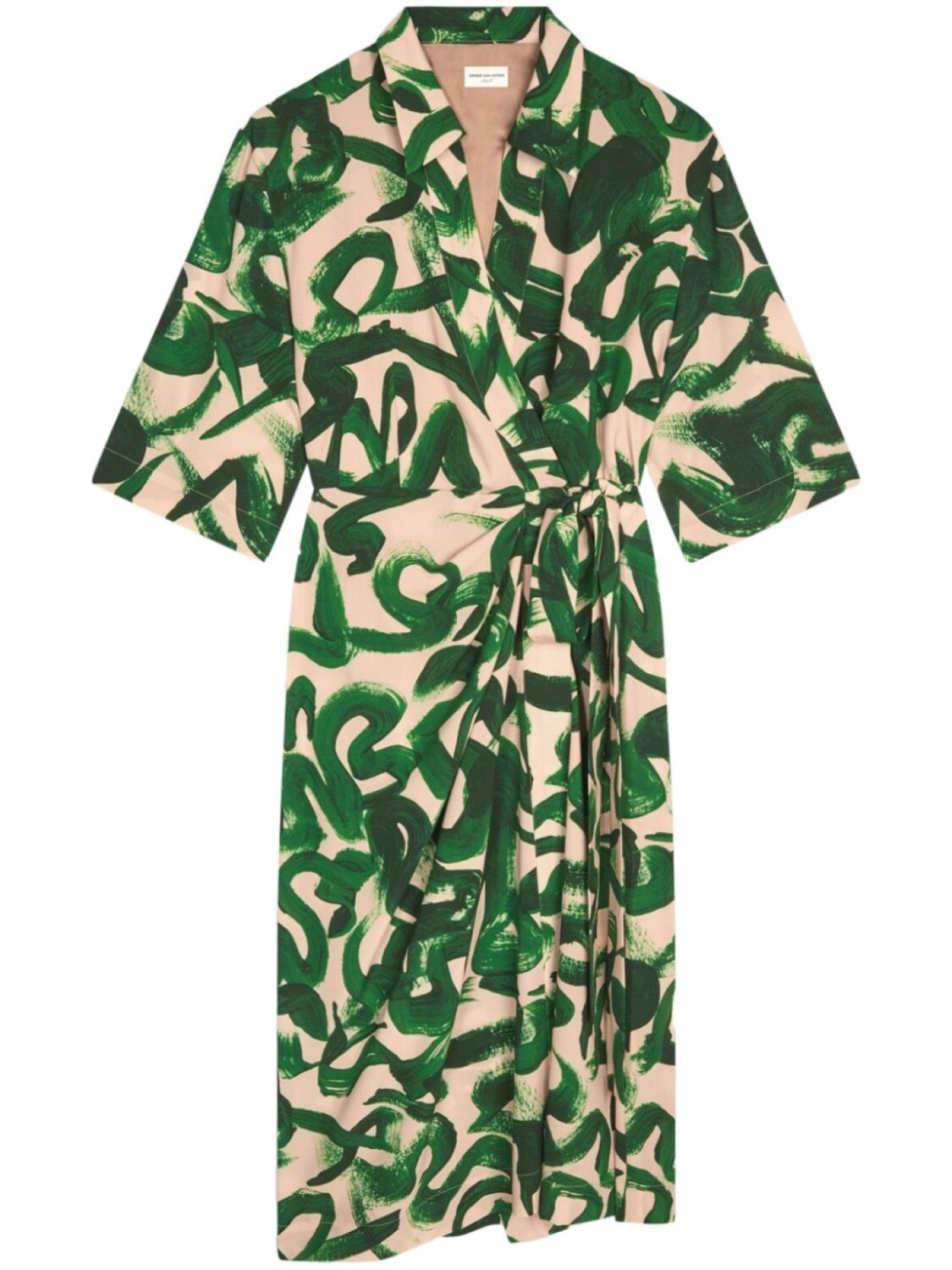 

Платье миди с цветочным принтом DRIES VAN NOTEN, зеленый