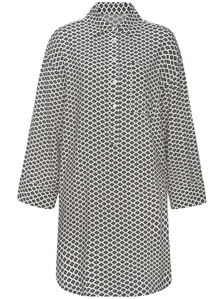 

LASCANA Пижамная рубашка с черно-белым узором